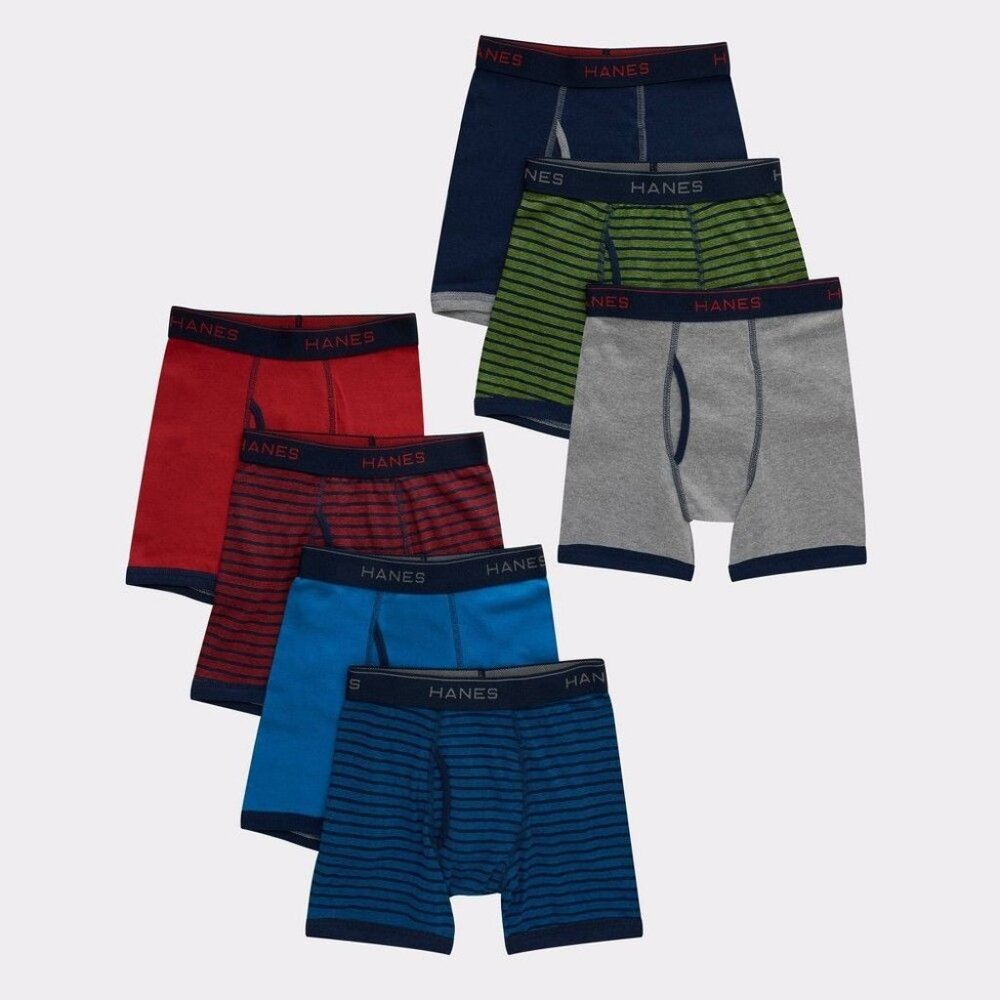 Hanes Boys' 8pk Boxer Briefs - Colors May Vary L